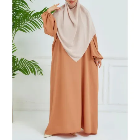 Abaya Manches Bouffante Maissane Noir