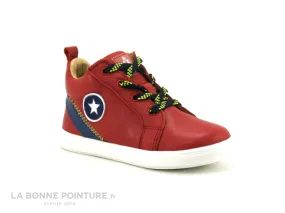 Achat chaussures Acebos Bébé Bottillon, vente Acebos 1292 - Chaussure montante BEBE cuir rouge