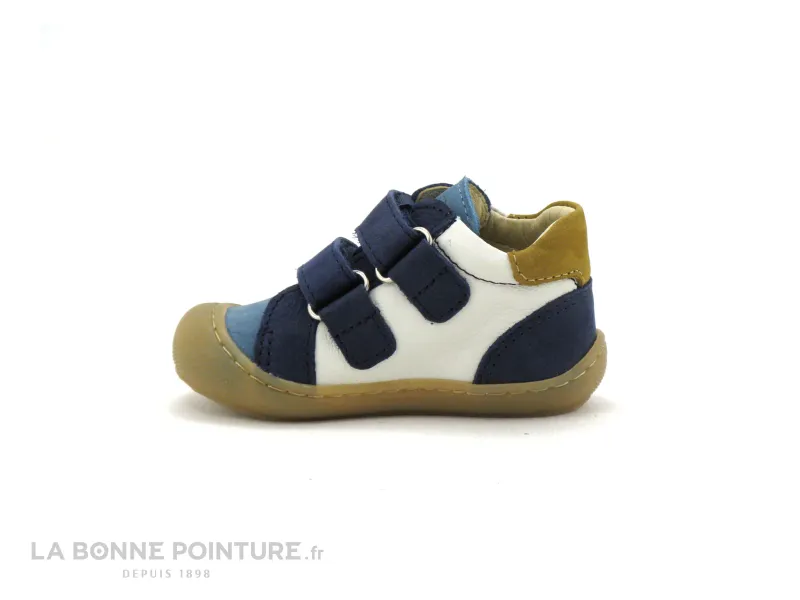 Achat chaussures Bellamy Bébé Bottillon, vente Bellamy LOUIS Bleu - 32085003 - Basket montante BEBE - 2 scratches