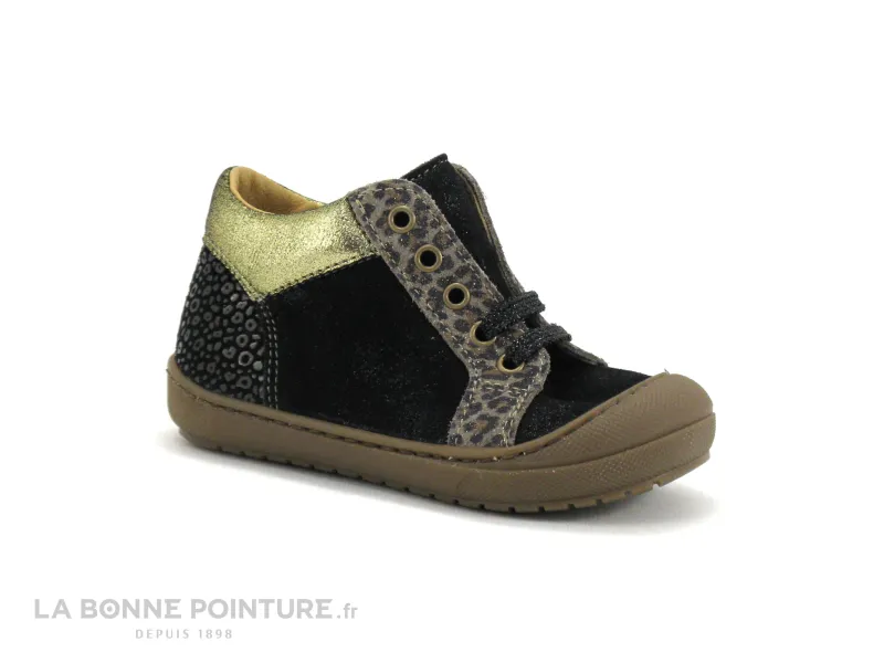 Achat chaussures Bopy Bébé Bottillon, vente Bopy JEANETTE Noir - Chaussure montante premiers pas fille