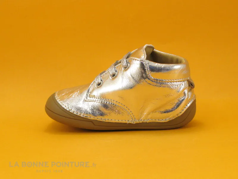 Achat chaussures Bopy Bébé Bottillon, vente Bopy KIMY Argent - Chaussure montante fille gris metallise