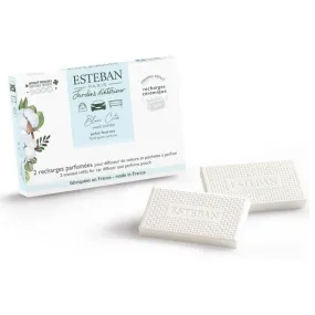 Acheter la Recharge parfumée pour diffuseur de voiture et pochette coton Blanc Coton, Esteban
