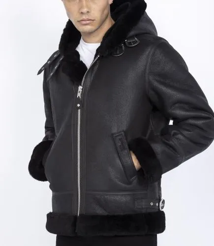 BLOUSON BOMBARDIER B-3  SCHOTT FULL BLACK LC1259H