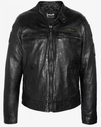 BLOUSON MOTARD BAGDE SCHOTT HOMME LCNEWPORTBD