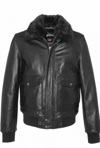 Blouson pilote Schott LC5331X noir.