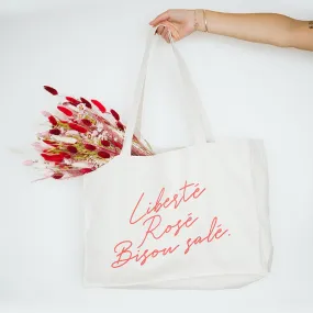 Cabas Liberté, rosé, bisou salé