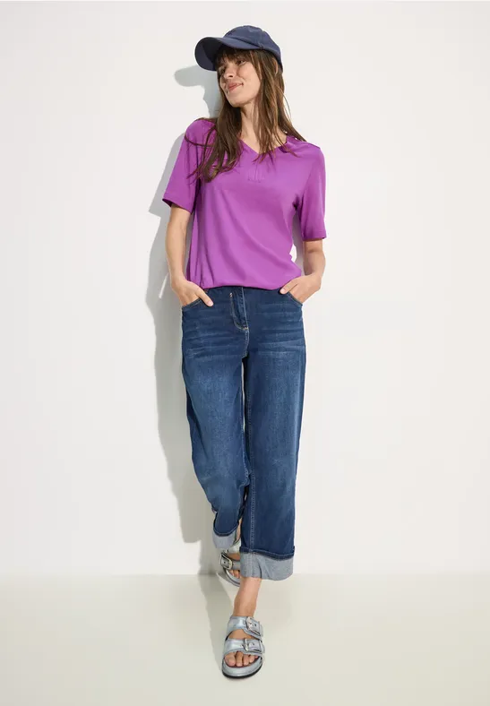 CECIL Tunique T-shirt en couleur unie 