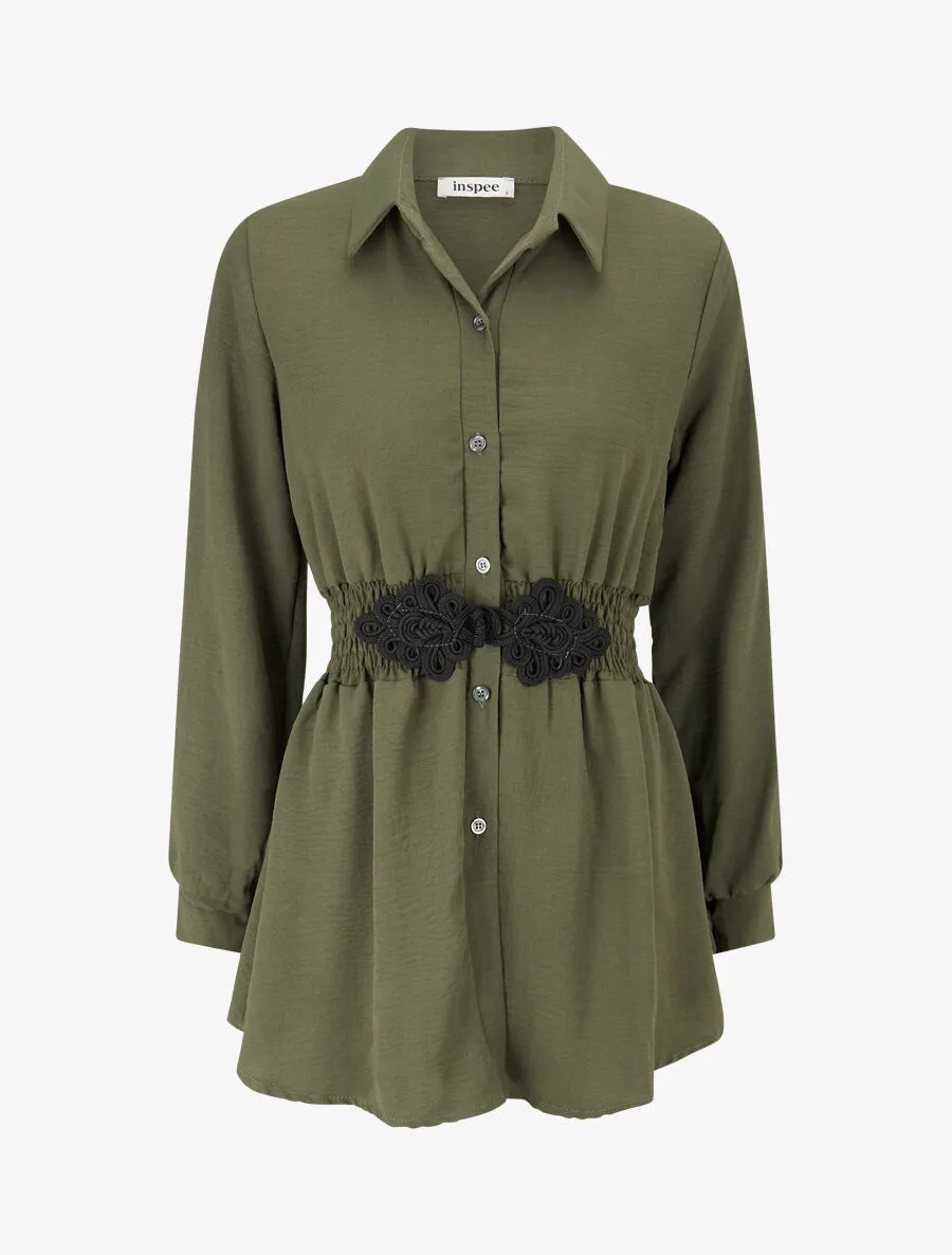 Chemise à taille élastiquée - Kaki