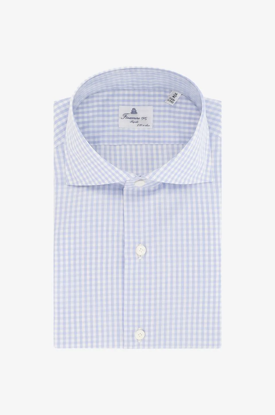 Chemise en coton à fins carreaux Eduardo