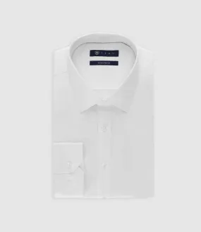 Chemise en satin stretch BLANC