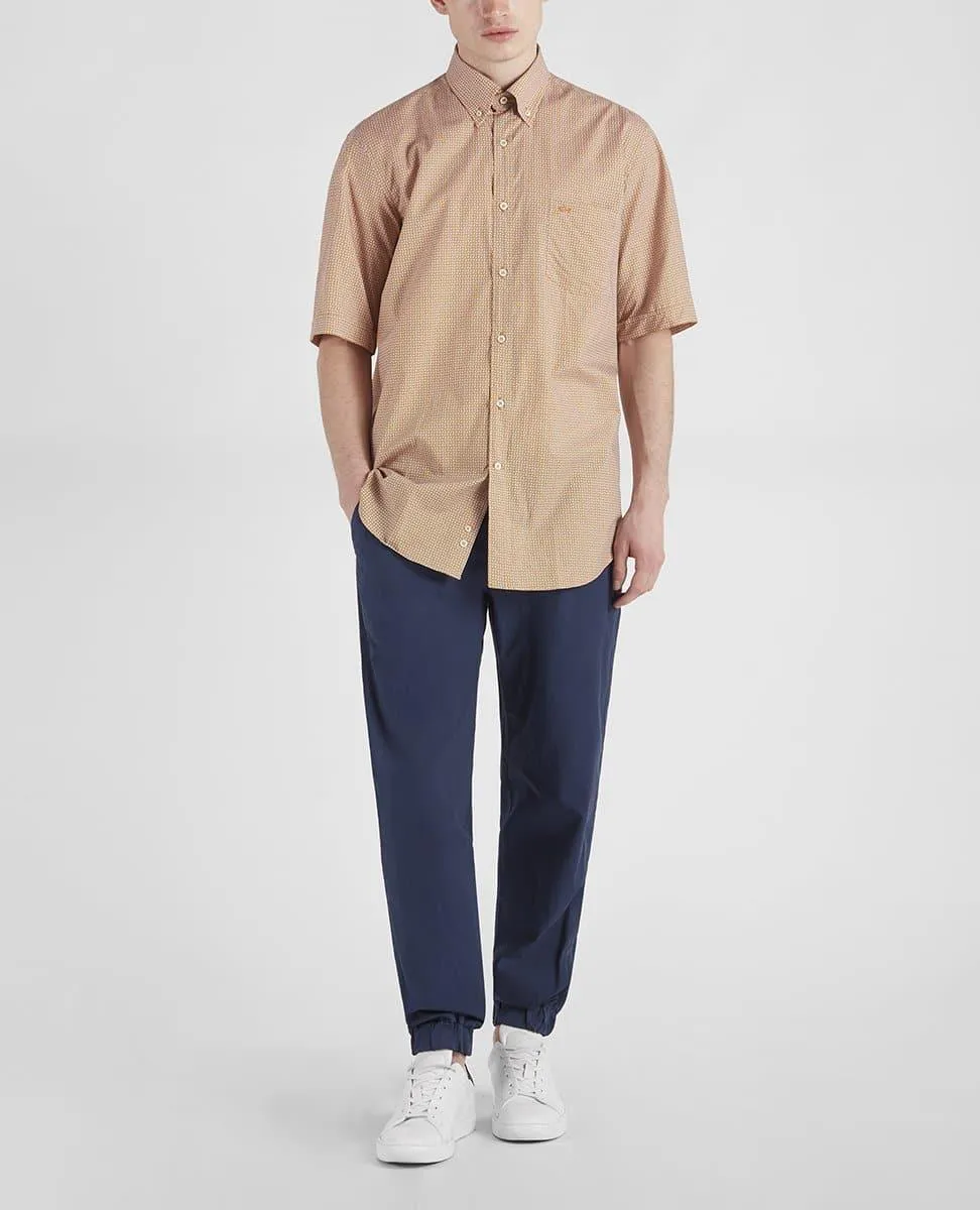 Chemise manches courtes micro motifs