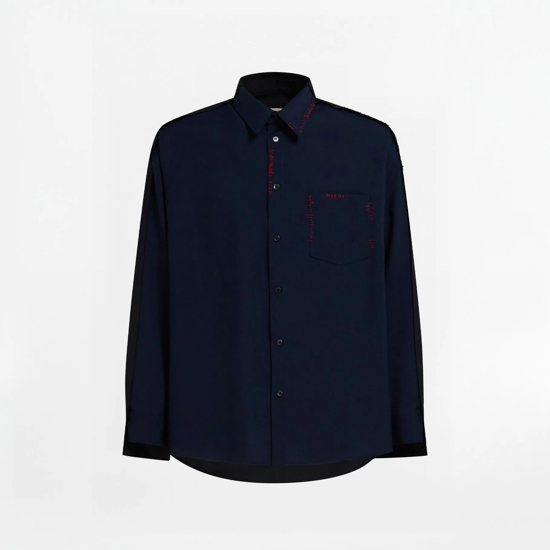 Chemise Marni Tropical Wool Bleu Profond