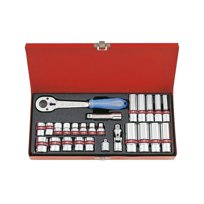 Coffret de douilles pouces et accessoires 3/8" - 26 pièces