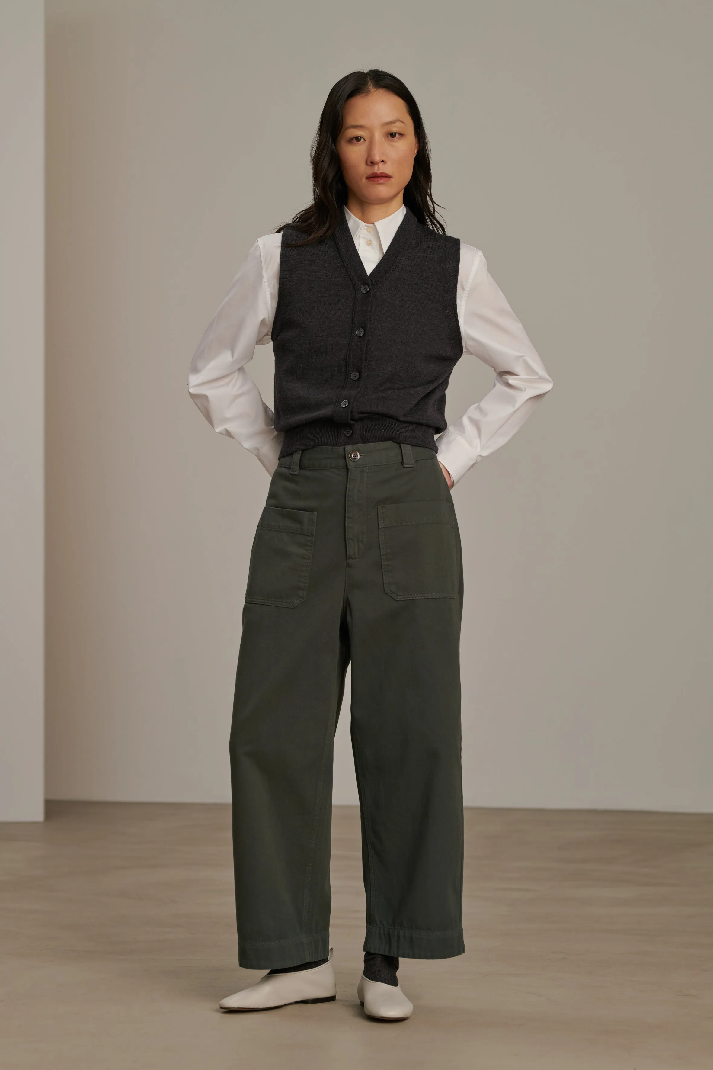 PANTALON BOY VERT