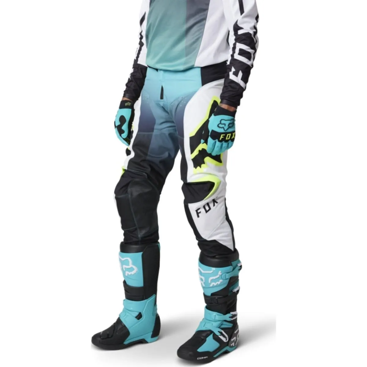 Pantalon Cross Fox 180 Leed MX Bleu Sarcelle - Pantalon Cross