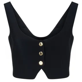 Pinko Gilet crop noir 