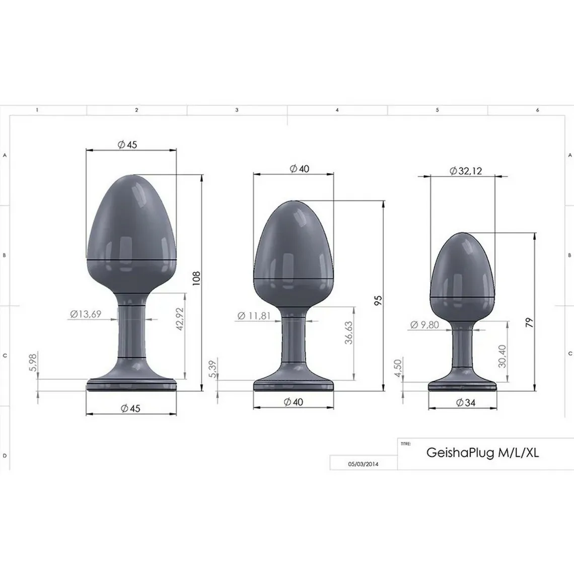 Plug anal GEISHA PLUG RUBY L - Noir Dorcel  | 3 Suisses