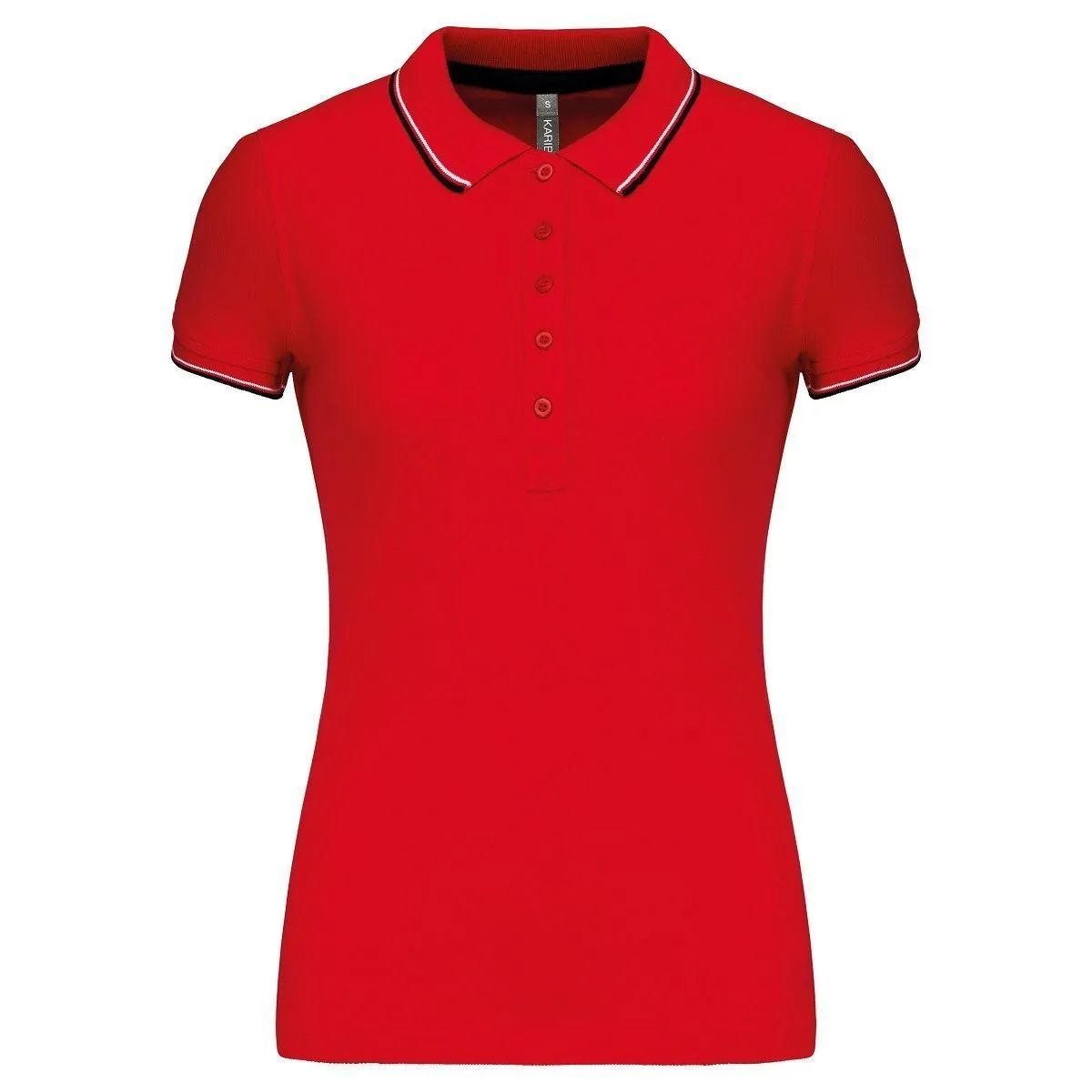 Polo manches courtes - Femme - K251 - rouge - marine - blanc 