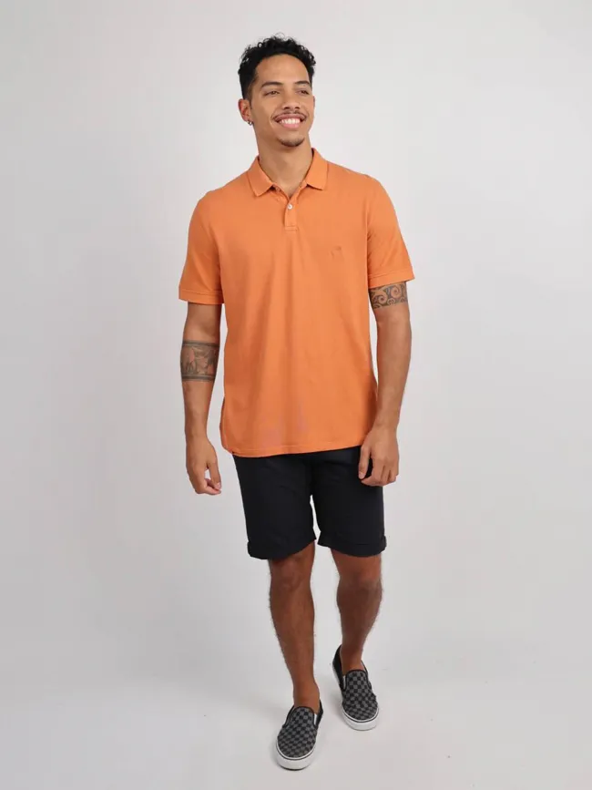 Polo pique surteint cuivre orange homme - Oxbow | wimod