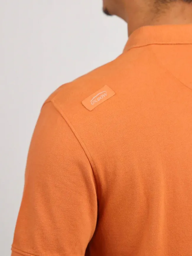 Polo pique surteint cuivre orange homme - Oxbow | wimod