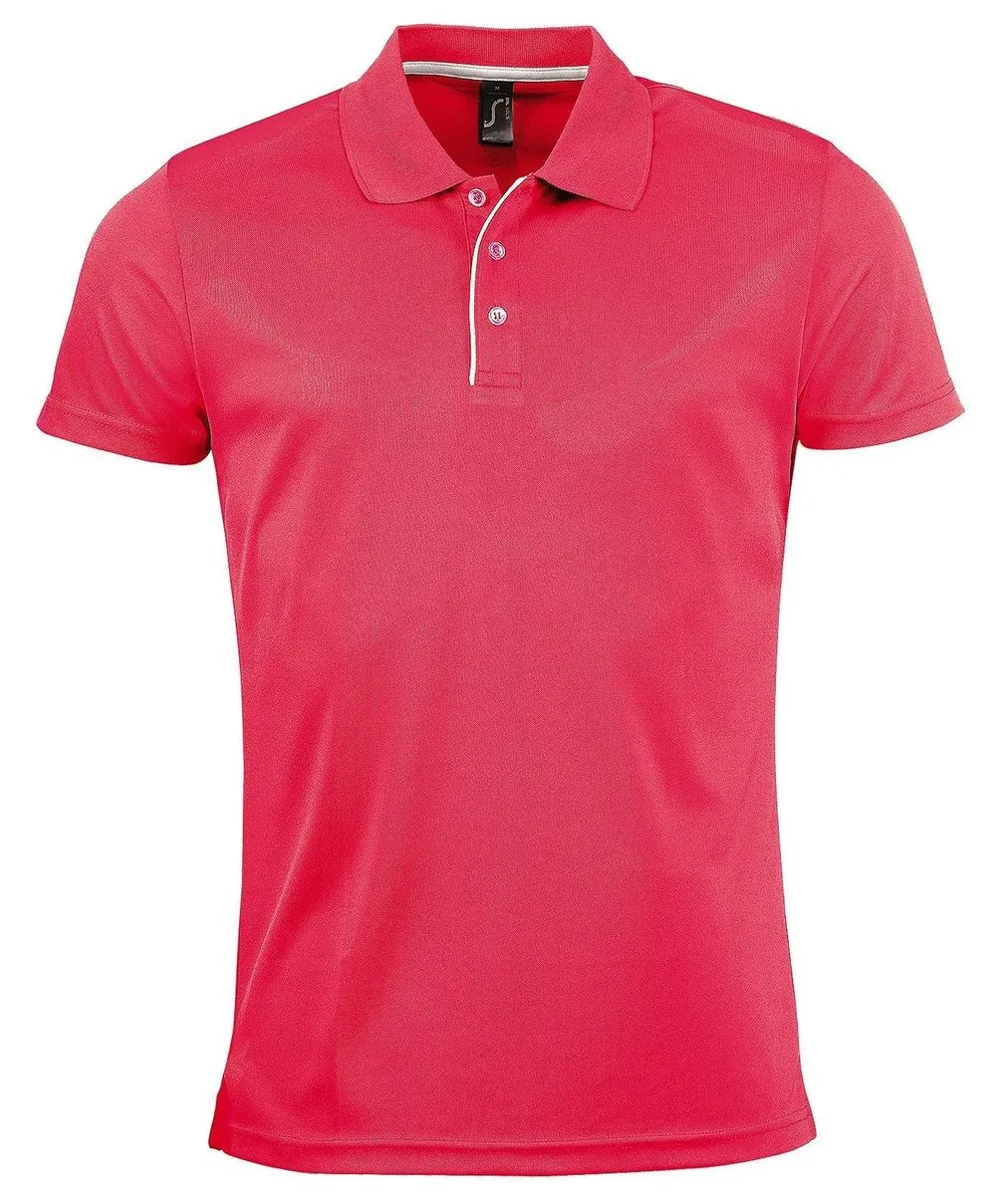 Polo sport performer - Homme - 01180 - rouge corail fluo 