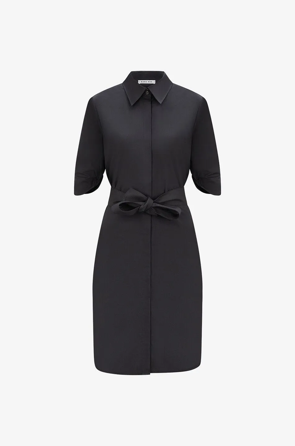Robe-chemise à manches courtes en coton Nieve