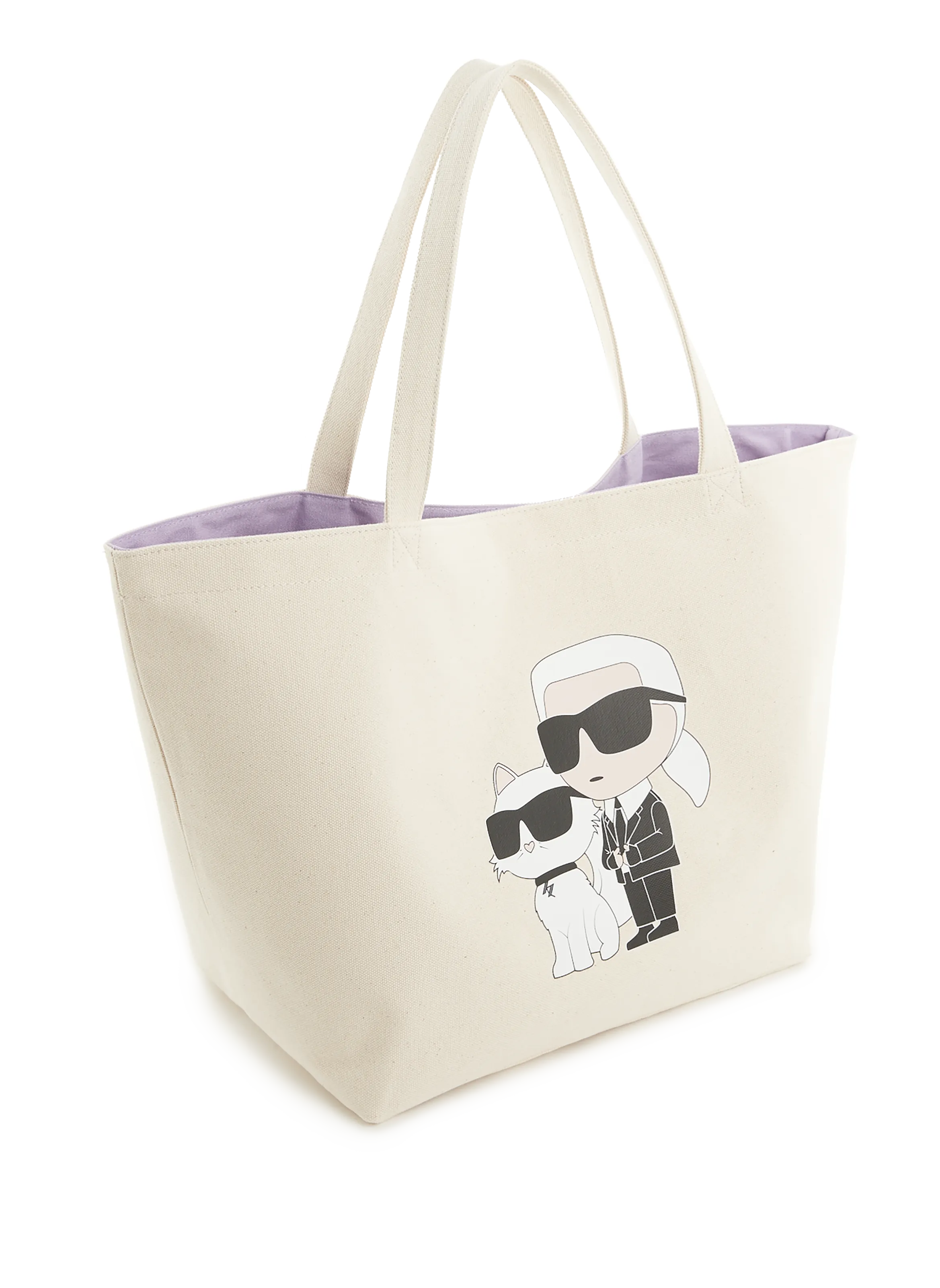 SAC CABAS K IKONIC EN COTON - KARL LAGERFELD pour FEMME | Printemps