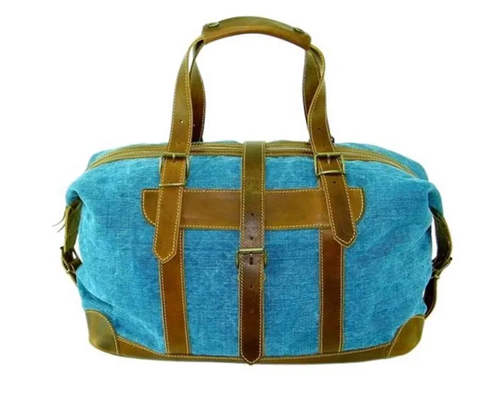 Sac de voyage cuir et toile "Victor" | Création française - ML-Sellier