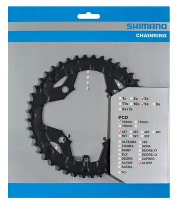 SHIMANO Plateau 44 Dents Alivio Fc-T4060 9 Vitesses - Noir