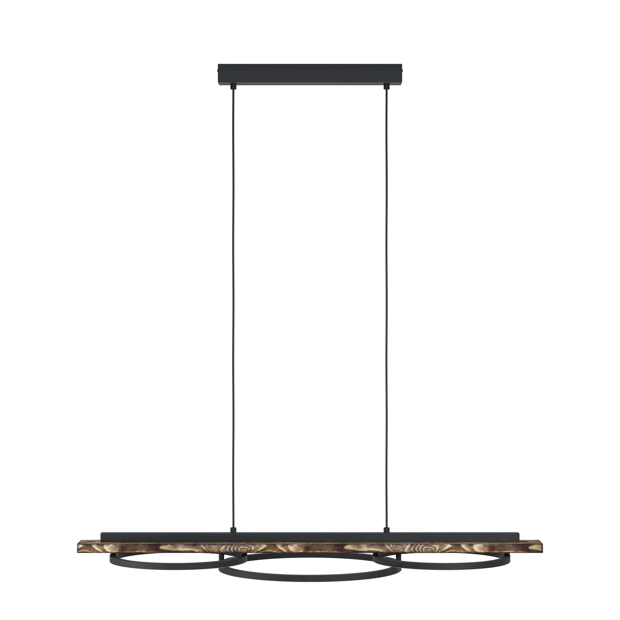 Suspension bois marron BOYAL LED INT 2X12,5W