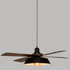 SUSPENSION METAL BOIS CUBA NOIR 94CM