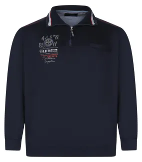 Sweat col montant Redfield avec manches longues bleu marine