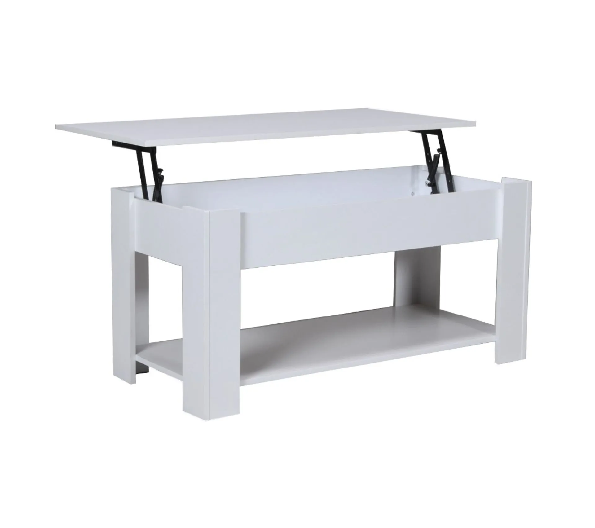 Table Basse Plateau Relevable Utah 100x50cm / Blanc