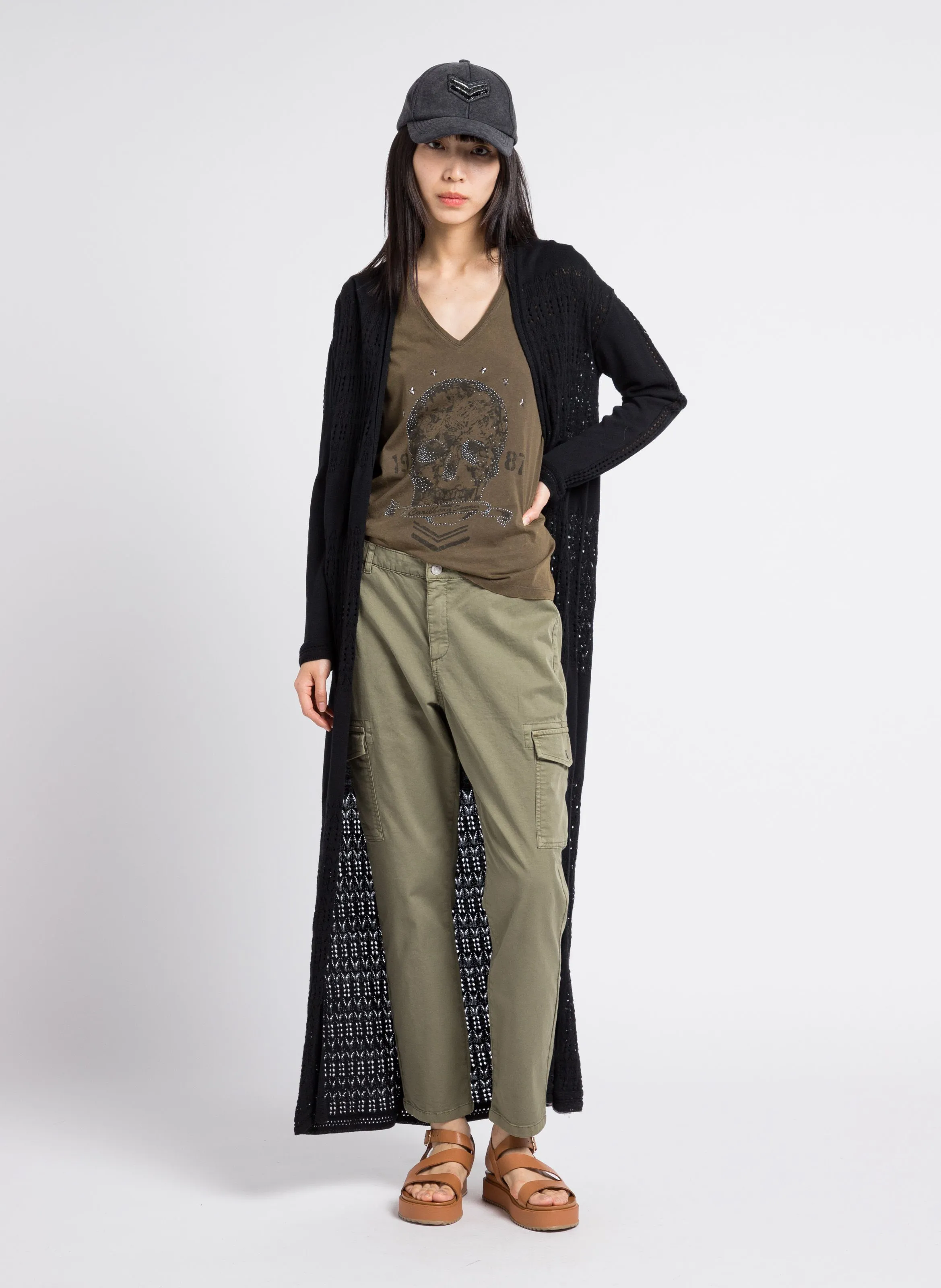 TEE-SHIRT IMPRIMé à STUDS EN COTON - IKKS pour FEMME | Printemps