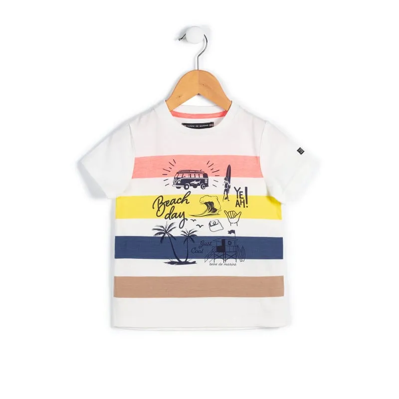 TEE SHIRT MC RAYE MULTICOLORE ELTICO